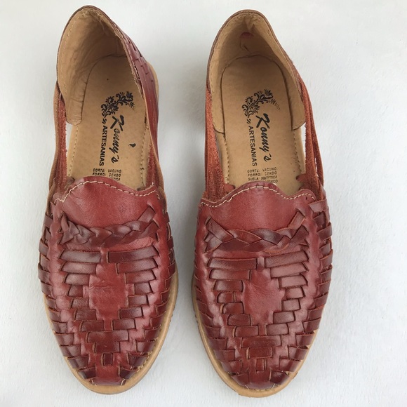 mexican woven leather shoes